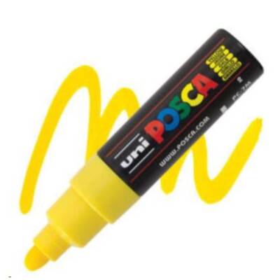 Uni Posca Pc-7M Boyama Markörü 4.5-5.5 mm Sarı