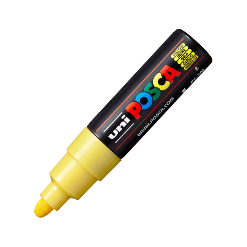 Uni Posca Pc-7M Boyama Markörü 4.5-5.5 mm Sarı - 1