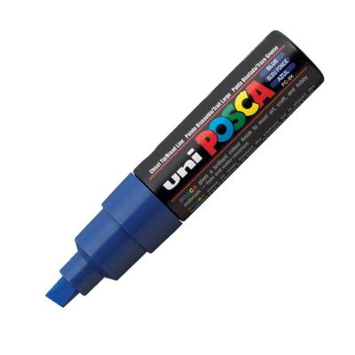 Uni Posca Pc-8K Acrylic Marker 8 mm Chisel Tip Blue