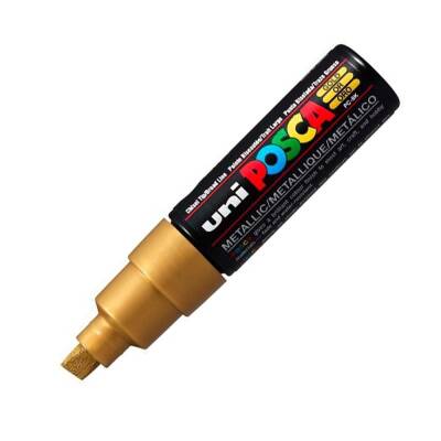 Uni Posca Pc-8K Acrylic Marker 8 mm Chisel Tip Gold