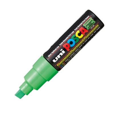 Uni Posca Pc-8K Acrylic Marker 8 mm Chisel Tip Light Green