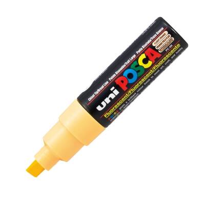 Uni Posca Pc-8K Acrylic Marker 8 mm Chisel Tip Light Orange