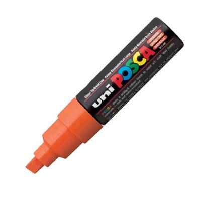 Uni Posca Pc-8K Acrylic Marker 8 mm Chisel Tip Orange