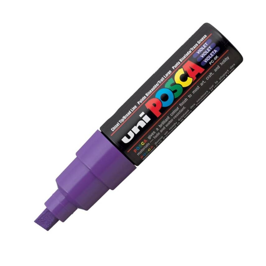 Uni Posca Pc-8K Acrylic Marker 8 mm Chisel Tip Purple - 1