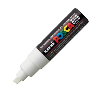 Uni Posca Pc-8K Acrylic Marker 8 mm Chisel Tip White