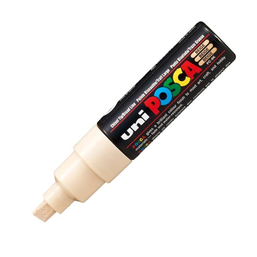 Uni Posca Pc-8K Boyama Markörü 8 mm Kesik Uç Bej - 1
