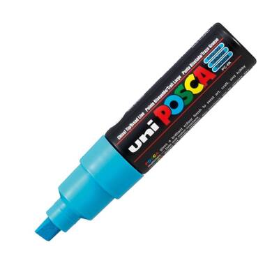 Uni Posca Pc-8K Boyama Markörü 8 mm Kesik Uç Turkuaz