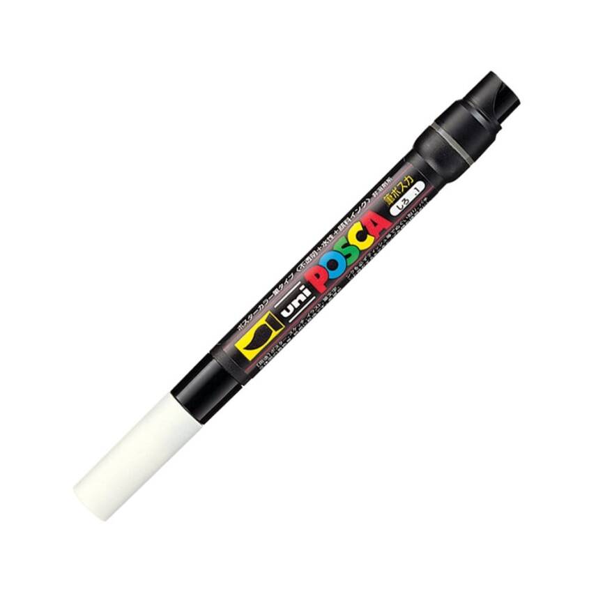 Uni Posca Pcf-350 Brush Tip Painting Marker 1-10 mm White - 1