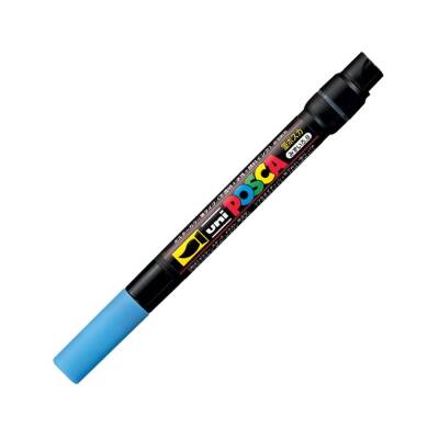 Uni Posca Pcf-350 Fırça Uçlu Boyama Markörü 1-10 mm Açık Mavi