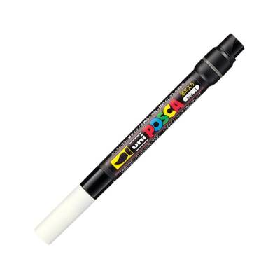 Uni Posca Pcf-350 Fırça Uçlu Boyama Markörü 1-10 mm Beyaz