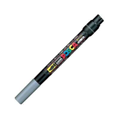 Uni Posca Pcf-350 Fırça Uçlu Boyama Markörü 1-10 mm Gümüş