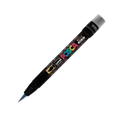 Uni Posca Pcf-350 Fırça Uçlu Boyama Markörü 1-10 mm Mavi