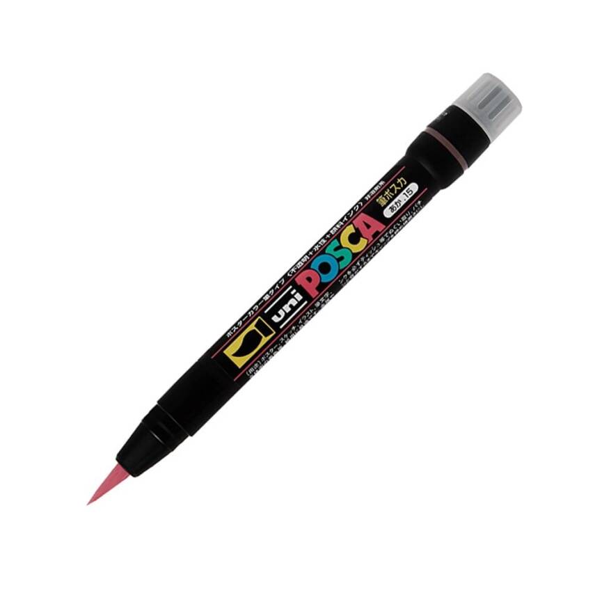 Uni Posca Pcf-350 Fırça Uçlu Boyama Markörü 1-10 mm Pembe - 1