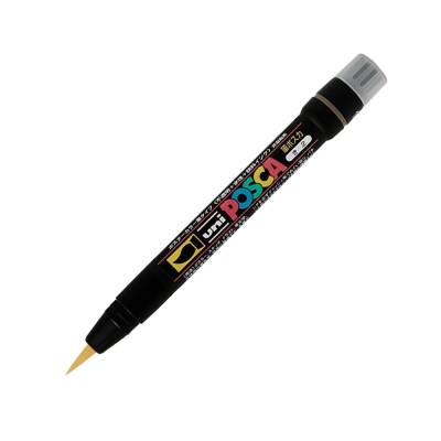 Uni Posca Pcf-350 Fırça Uçlu Boyama Markörü 1-10 mm Sarı