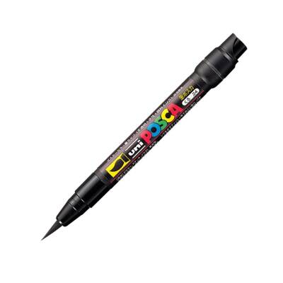 Uni Posca Pcf-350 Fırça Uçlu Boyama Markörü 1-10 mm Siyah
