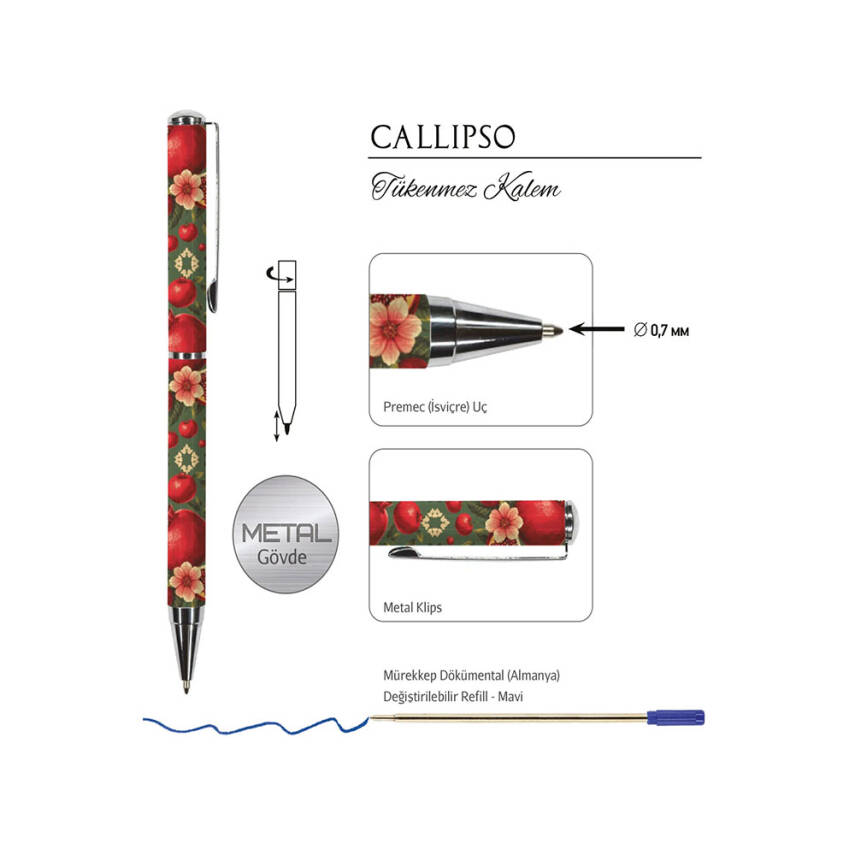 Victoria's Journals Callipso Tükenmez Kalem Kutulu C-12 - 2