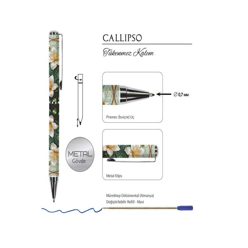 Victoria's Journals Callipso Tükenmez Kalem Kutulu C-6 - 2