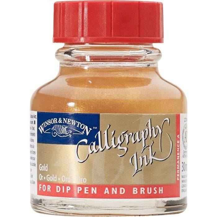 Winsor & Newton Calligraphy Ink. 30 ml Gold 283 - 1