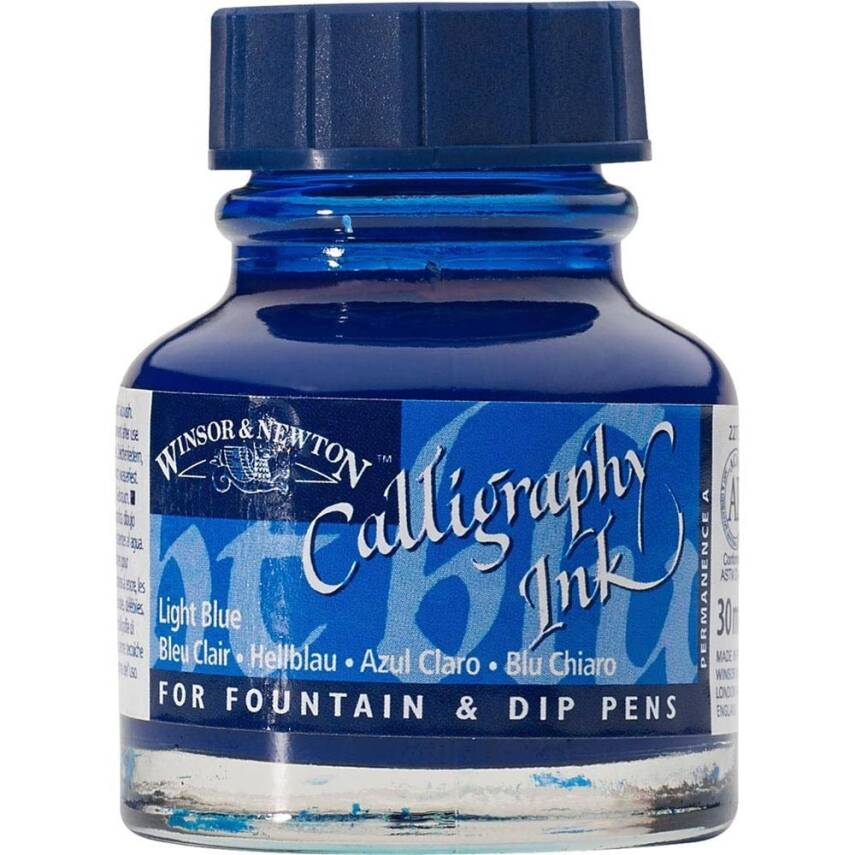 Winsor & Newton Calligraphy Ink. 30 ml Light Blue 350 - 1