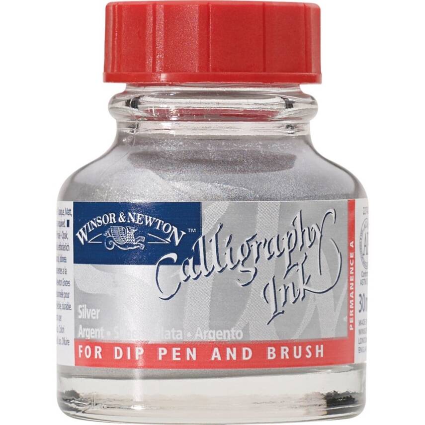 Winsor & Newton Calligraphy Ink. 30 ml Silver 617 - 1