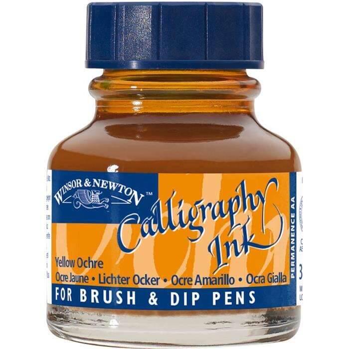 Winsor & Newton Calligraphy Ink. 30 ml Yellow Ochre 744 - 1