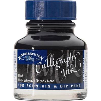 Winsor & Newton Calligraphy Ink. 30ml Black 030
