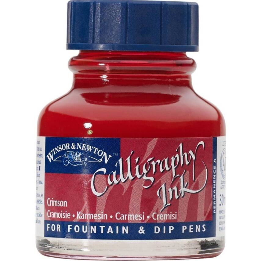 Winsor & Newton Calligraphy Ink. 30ml Crimson 203 - 1