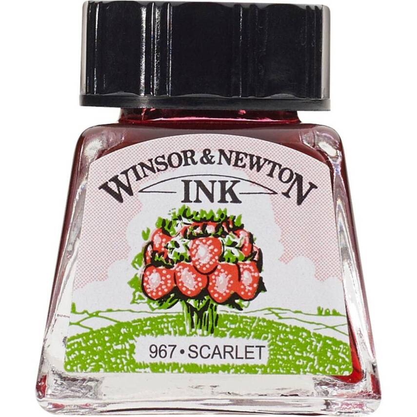 Winsor & Newton Çizim Mürekkebi 14ml Scarlet - 1