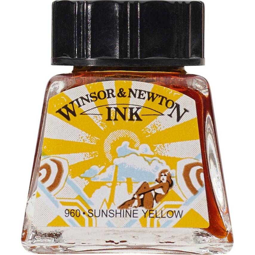 Winsor & Newton Çizim Mürekkebi 14ml Sunshine Yellow - 1