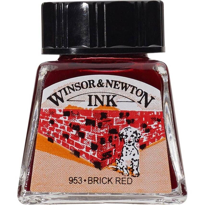 Winsor & Newton Drawing Ink 14ml Brick Red - 1