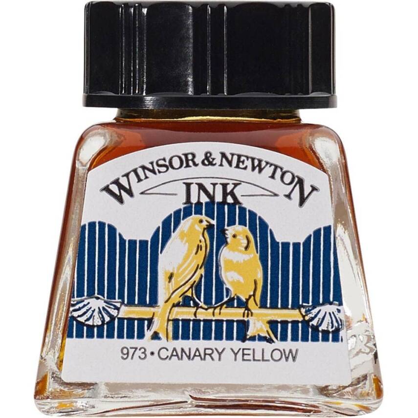 Winsor & Newton Drawing Ink 14ml Canary Yellow - 1