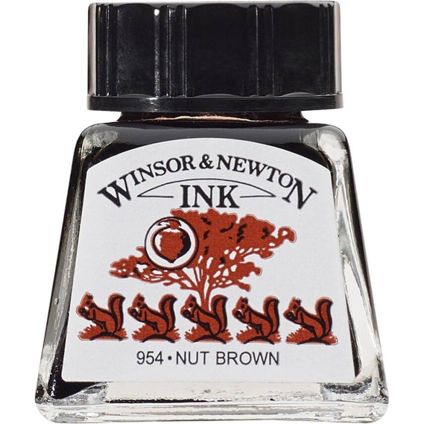 Winsor & Newton Drawing Ink 14ml Nut Brown - 1
