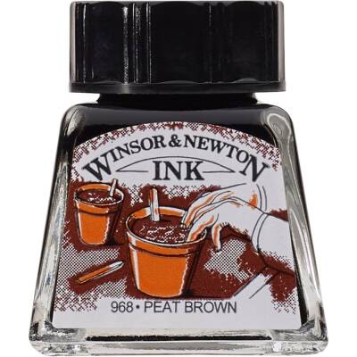 Winsor & Newton Drawing Ink 14ml Peat Brown