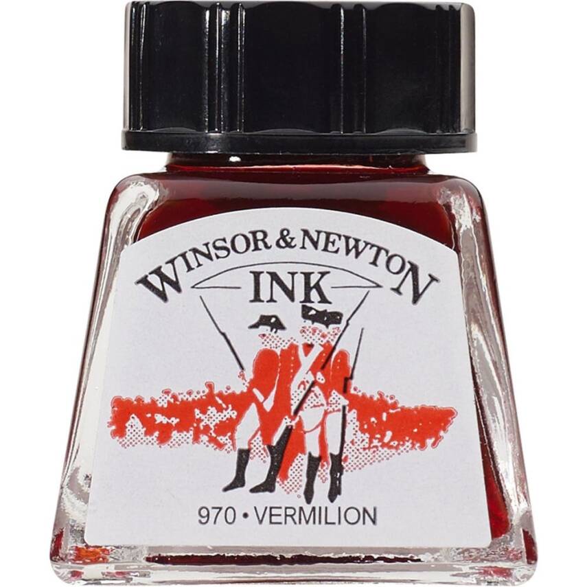 Winsor & Newton Drawing Ink 14ml Vermilion - 1