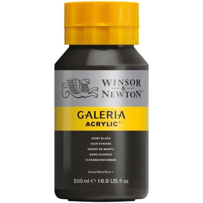 Winsor & Newton Galeria Akrilik 500 ml İvory Black 331 - 1