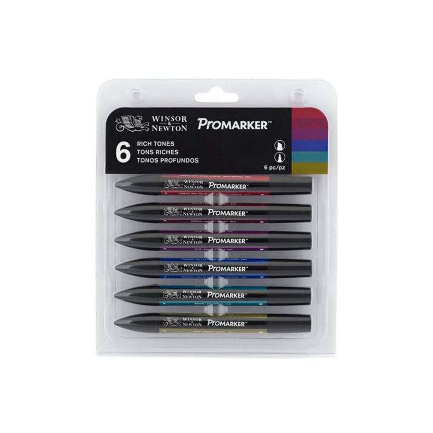 Winsor & Newton Promarker 6'lı Set Rich Tones - 1