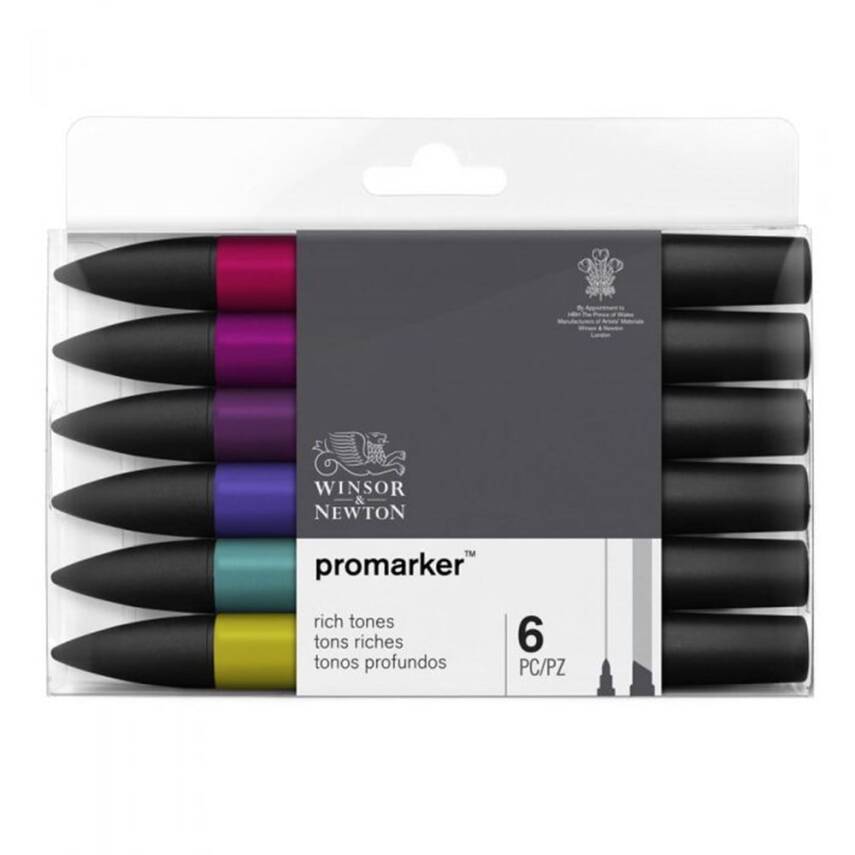 Winsor & Newton Promarker Zengin Tonlar 6 Renk - 1