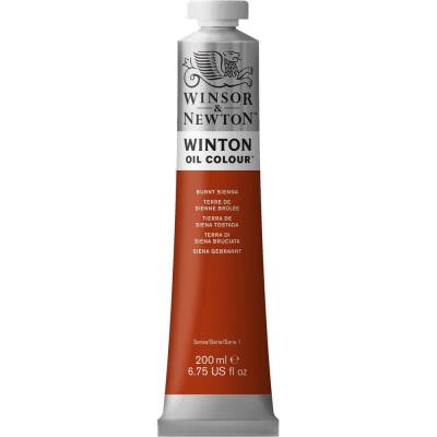 Winsor & Newton Winton Oil Paint 200 ml Burnt Sienna 074