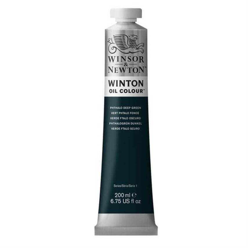 Winsor & Newton Winton Oil Paint 200 ml Phthalo Deep Green 048 - 1