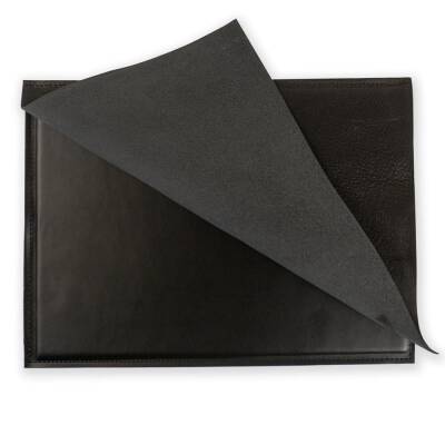 Writing Pad Hard Cover Crazy Leather 30x40 Black - 4
