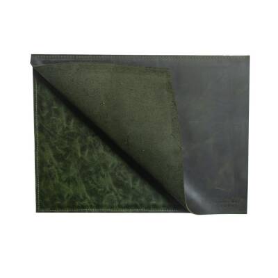 Writing Pad Hard Cover Crazy Leather 30x40 Khaki Green - 4