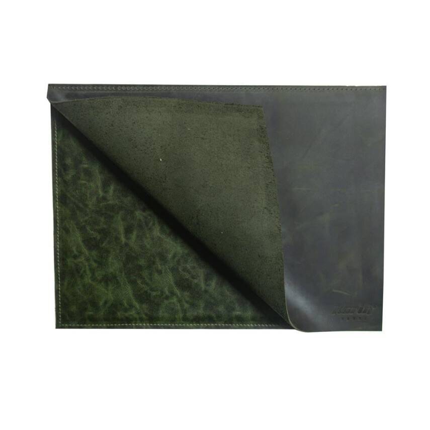 Writing Pad Hard Cover Crazy Leather 30x40 Khaki Green - 4