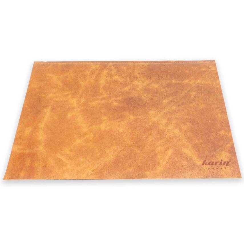 Writing Pad Hard Cover Crazy Leather 30x40 Tan - 1