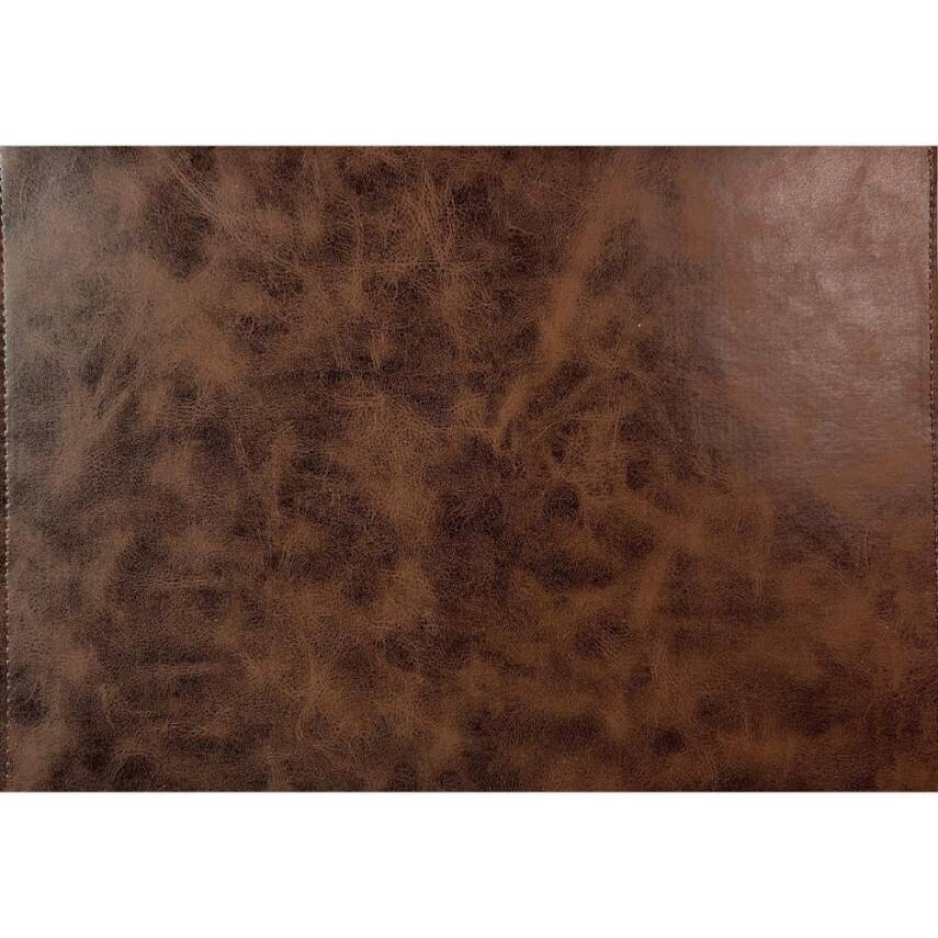 Writing Pad with Imitation Leather Insert, Dark Brown - 1