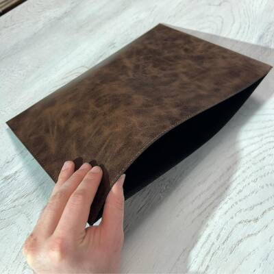 Writing Pad with Imitation Leather Insert, Dark Brown (1)