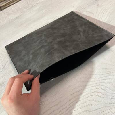 Writing Pad with Imitation Leather Insert, Gray (1)