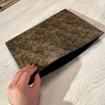 Writing Pad with Imitation Leather Insert, Light Brown (1)