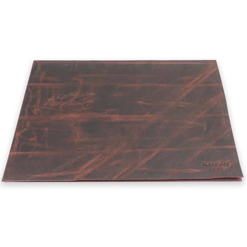 Yazı Altlığı Sert Kapaklı Crazy Deri 30x40 Bordo - 1