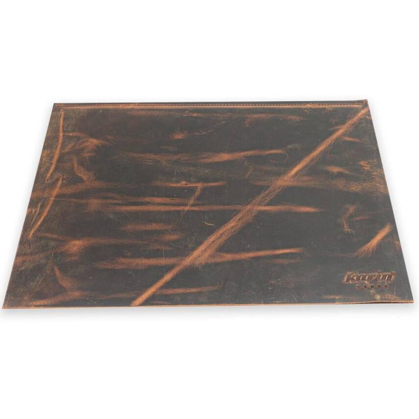 Yazı Altlığı Sert Kapaklı Crazy Deri 30x40 Koyu Kahve - 1