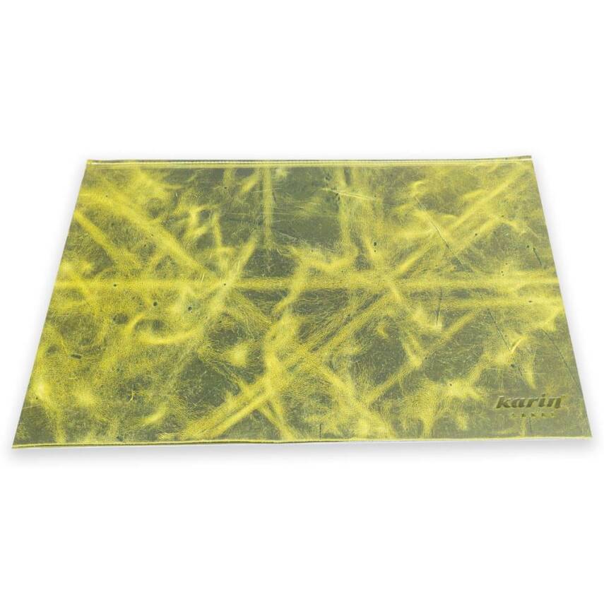 Yazı Altlığı Sert Kapaklı Crazy Deri 30x40 Limon Yeşili - 1